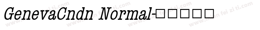 GenevaCndn Normal字体转换